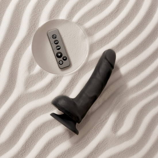 Фаллоимитатор с вибрацией и ротацией, черный Strap-On-Me Rotating & Vibrating Realistic Dildo, размер L