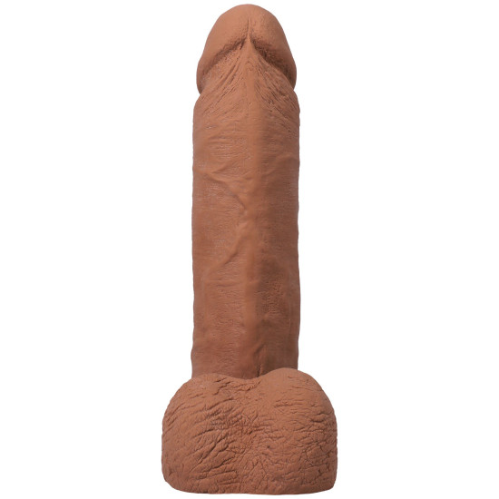 Фалоімітатор з мошонкою, довжина 20.3 см, карамельний Doc Johnson The Realistic Cock ULTRASKYN - 8 Inch with Balls Caramel