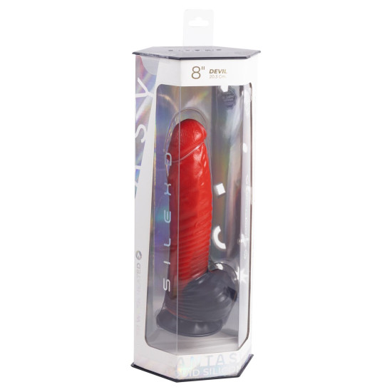 Фаллоимитатор, длина 20.3 см, красный SilexD Fantasy Liquid Silicone Devil, 8in