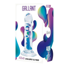 Прозорий фалоімітатор Alive Gallant Jelly Dildo (пом'ята упаковка)