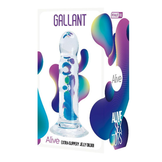 Прозрачный фаллоимитатор Alive Gallant Jelly Dildo (мятая упаковка)