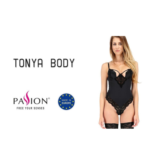 Боді чорного кольору TONYA BODY Passion Exclusive Black, L/XL