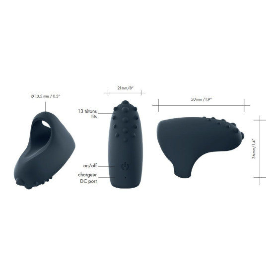 Вибратор на палец, перезаряжаемый Dorcel Magic Finger Black