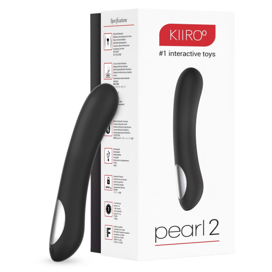 Інтерактивний вібростимулятор точки G чорного кольору Kiiroo Pearl 2 Black