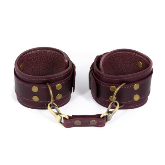 Фиолетовые премиум поножи, натуральная кожа, в подарочной упаковке LOVECRAFT Ankle Restraints Purple