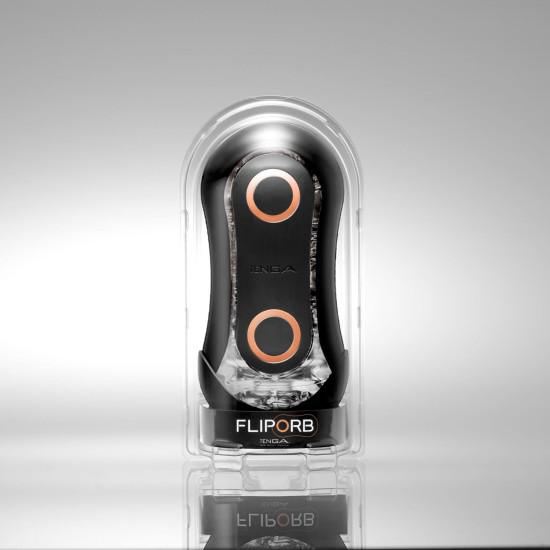 Мастурбатор с изменяемым сжатием и стимулирующими шариками Tenga Flip Orb Strong Orange Crash