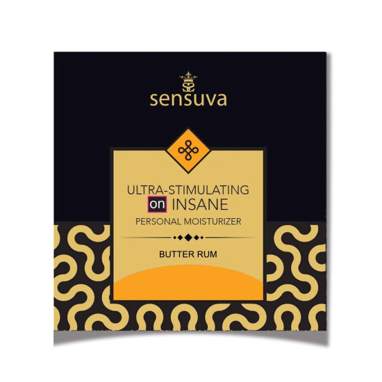 Пробник возбуждающей смазки со вкусом сливочного рома Sensuva Ultra-Stimulating On Insane Butter Rum, 6 ml