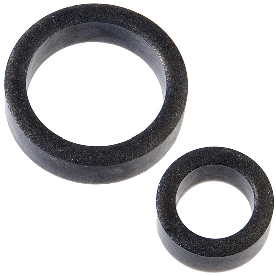 Набір ерекційних кілець, сірі Doc Johnson Platinum Premium Silicone The C-Rings Charcoal