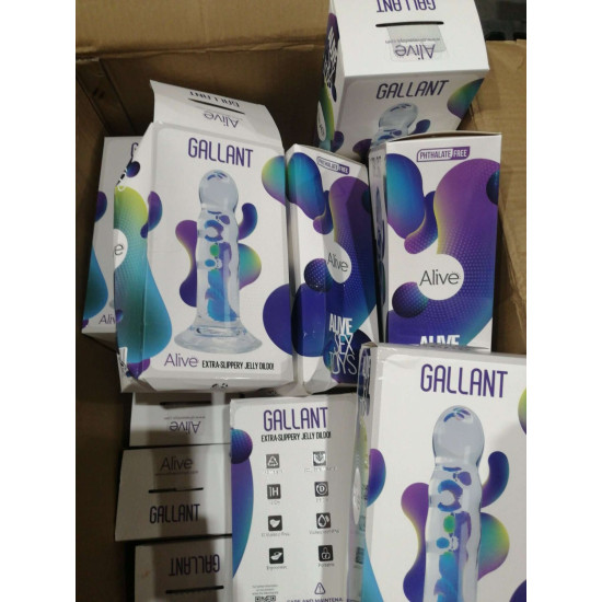 Прозрачный фаллоимитатор Alive Gallant Jelly Dildo (мятая упаковка)