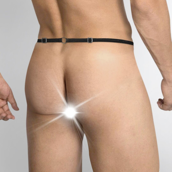 Чоловічі труси з силіконовою анальною пробкою, чорні Art of Sex Joni Panties Black Plug Size, S