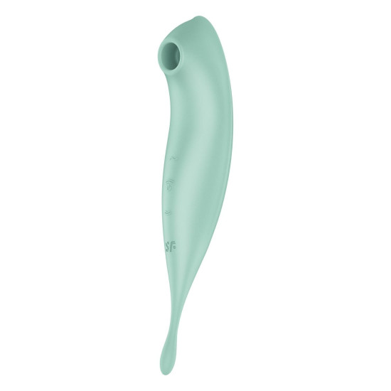 Смарт-вібратор для клітора з вакуумною стимуляцією, м'ятний Satisfyer Twirling Pro+ Mint
