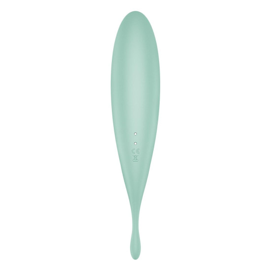 Смарт-вібратор для клітора з вакуумною стимуляцією, м'ятний Satisfyer Twirling Pro+ Mint