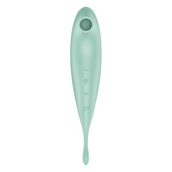 Смарт-вібратор для клітора з вакуумною стимуляцією, м'ятний Satisfyer Twirling Pro+ Mint