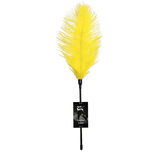 Щекоталка со страусиным пером, жёлтая Art of Sex Feather Tickler Yellow