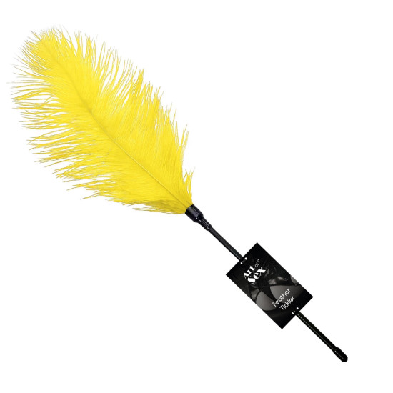 Щекоталка со страусиным пером, жёлтая Art of Sex Feather Tickler Yellow