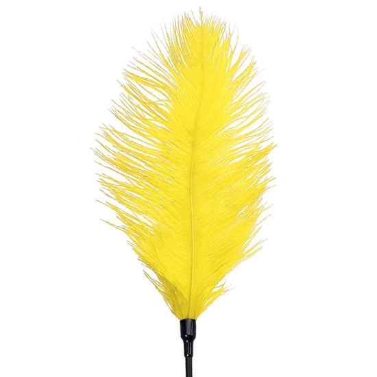 Щекоталка со страусиным пером, жёлтая Art of Sex Feather Tickler Yellow