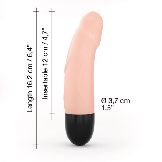 Перезаряжаемый вибратор для точки G, диаметр 3,7 см, телесный Dorcel Real Vibration S Flesh 2.0