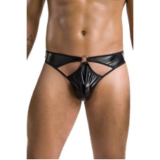 Мужские стринги под латекс, черные Passion 033 Thong Paul Black, XXL/XXXL
