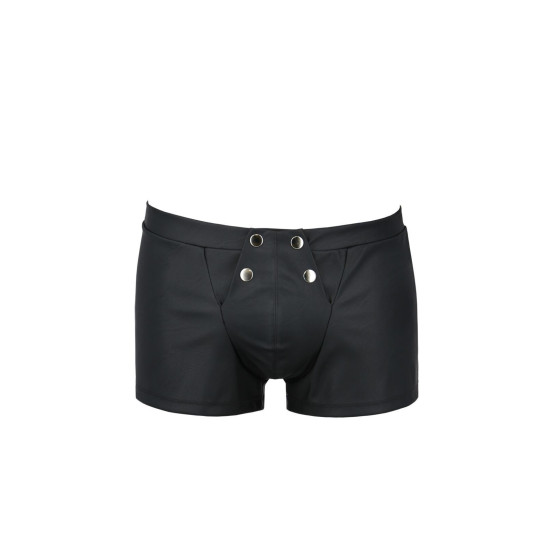 Кожаные боксеры с клапаном, черные Passion 050 Short Patrick Black, S/M