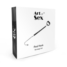 Анальный крюк с ошейником из натуральной кожи, модель 4, черный Art of Sex Anal Hook 4 Black