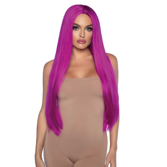 Малинова довга пряма перука з центральним проділом, 33″ Leg Avenue 33″ Long Straight Center Part Wig Raspberry