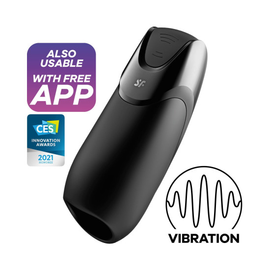 Смарт-мастурбатор с вибрацией Satisfyer Men Vibration+ (2 мотора, 14 режимов, водонепроницаемый)