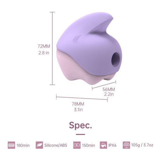 Вакуумний кліторальний стимулятор, фіолетовий Magic Motion Unicorn Purple