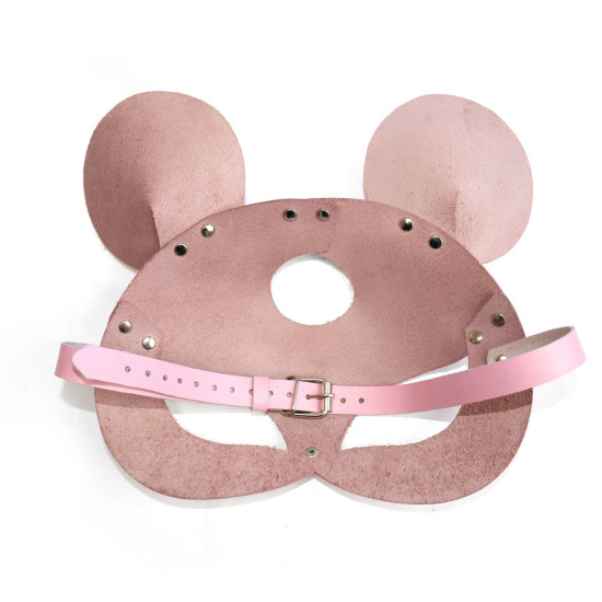 Шкіряна маска зайчика, рожева Art of Sex Mouse Mask Pink