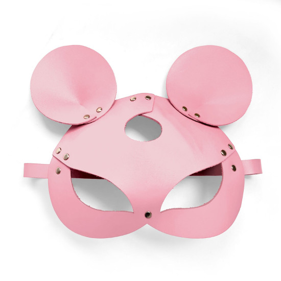 Шкіряна маска зайчика, рожева Art of Sex Mouse Mask Pink