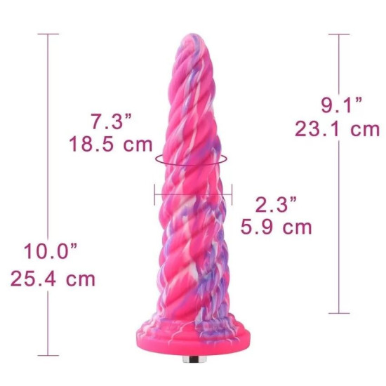 Силиконовый фаллоимитатор конусной формы Hismith Awl Shape Silicone Dildo Monster Series