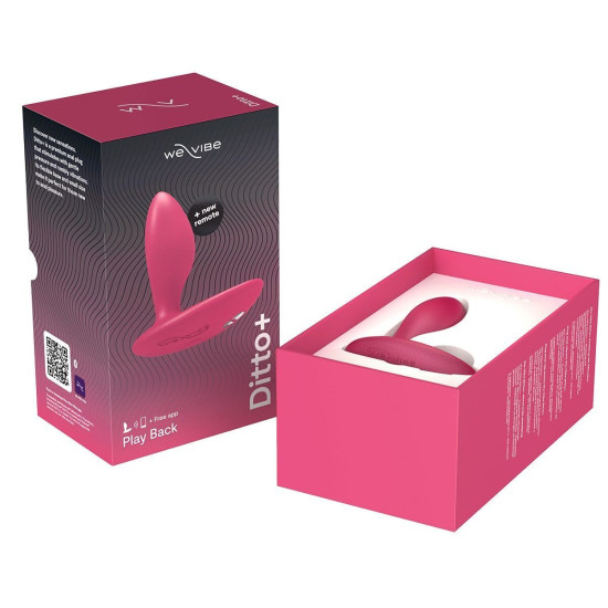 Анальна пробка з вібрацією і пультом ДУ, рожева We-Vibe Ditto+ Cosmic Pink