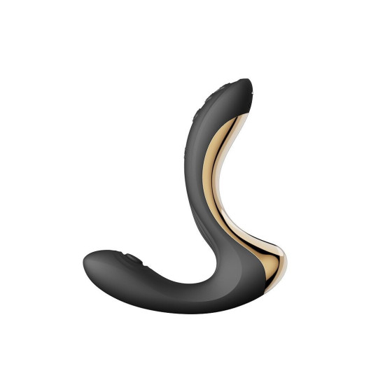 Вибратор для точки G с пульсацией и вакуумной насадкой, черный Zalo Talis G-Spot PulseWave Vibrator Obsidian Black