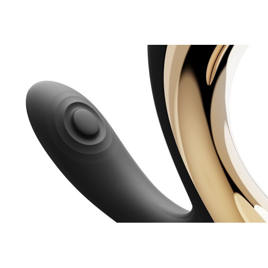Вибратор для точки G с пульсацией и вакуумной насадкой, черный Zalo Talis G-Spot PulseWave Vibrator Obsidian Black