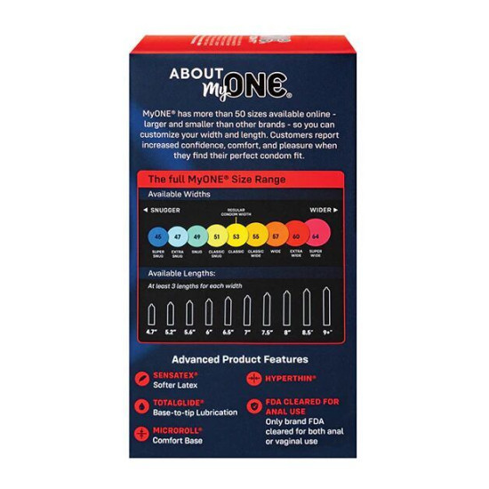 Презервативи в картонній коробці MyONE Super Wide, 10 шт