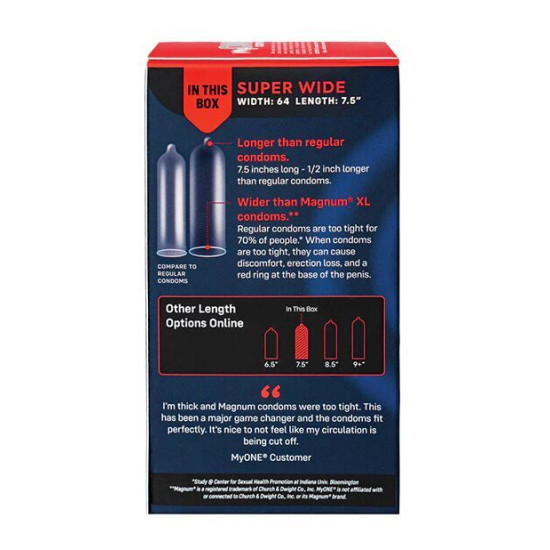 Презервативи в картонній коробці MyONE Super Wide, 10 шт