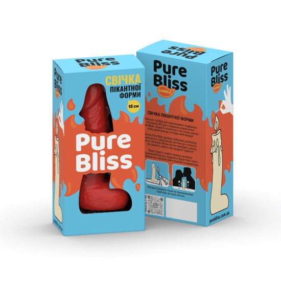 Свеча-член, красная, длина 15 см Pure Bliss MINI Red