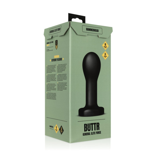 Анальная пробка для фистинга, черная BUTTR Hammerhead Butt Plug