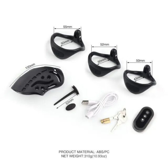 Клетка для члена с электростимуляцией LOCKINK SEVANDA Nautilus Estim Chastity Cage