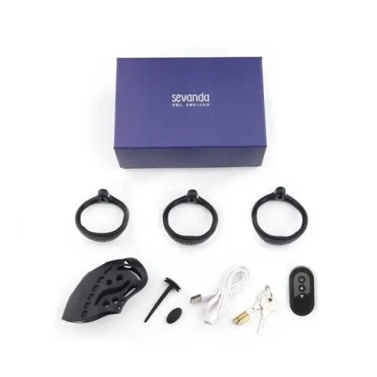 Клетка для члена с электростимуляцией LOCKINK SEVANDA Nautilus Estim Chastity Cage