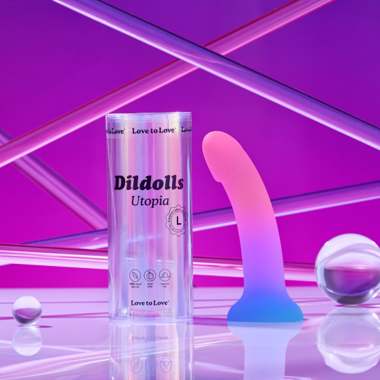 Ультрам'який дилдо з кольоровим градієнтом Love To Love DILDOLLS - UTOPIA, L