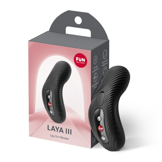 Накладний вібратор з ефектом постукування пальцем, чорний Fun Factory LAYA III Black