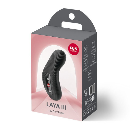 Накладний вібратор з ефектом постукування пальцем, чорний Fun Factory LAYA III Black