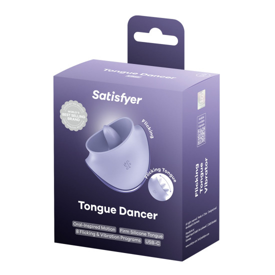 Вібростимулятор для клітора з язичком Satisfyer Tongue Dancer