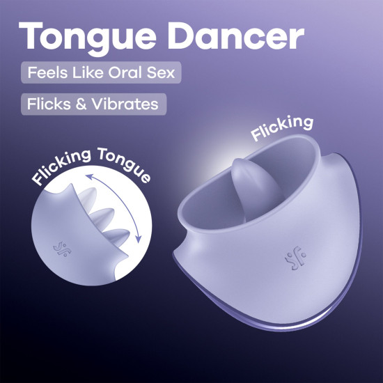 Вібростимулятор для клітора з язичком Satisfyer Tongue Dancer
