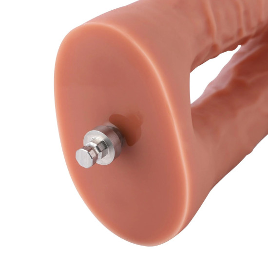 Двойной фаллоимитатор для секс-машин, система KlicLok Hismith Silicone Double Penetrator Dildo