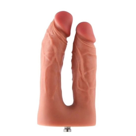 Двойной фаллоимитатор для секс-машин, система KlicLok Hismith Silicone Double Penetrator Dildo