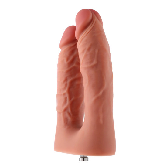 Двойной фаллоимитатор для секс-машин, система KlicLok Hismith Silicone Double Penetrator Dildo