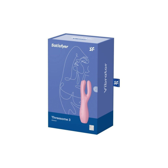 Клиторальный вибратор с тремя пальчиками, розовый Satisfyer Threesome 3 Pink