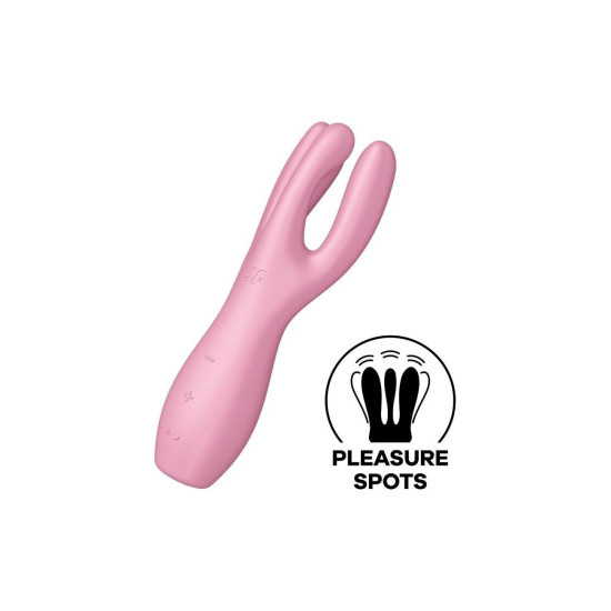 Клиторальный вибратор с тремя пальчиками, розовый Satisfyer Threesome 3 Pink