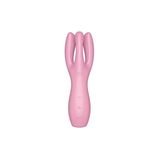 Клиторальный вибратор с тремя пальчиками, розовый Satisfyer Threesome 3 Pink